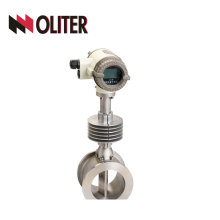 stainless steel flange type liquid vortex flow meter of wafer measuring with LED